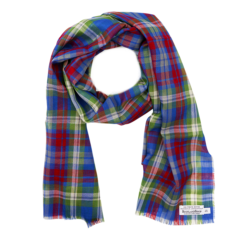 White House Tartan Fine Wool Scarf