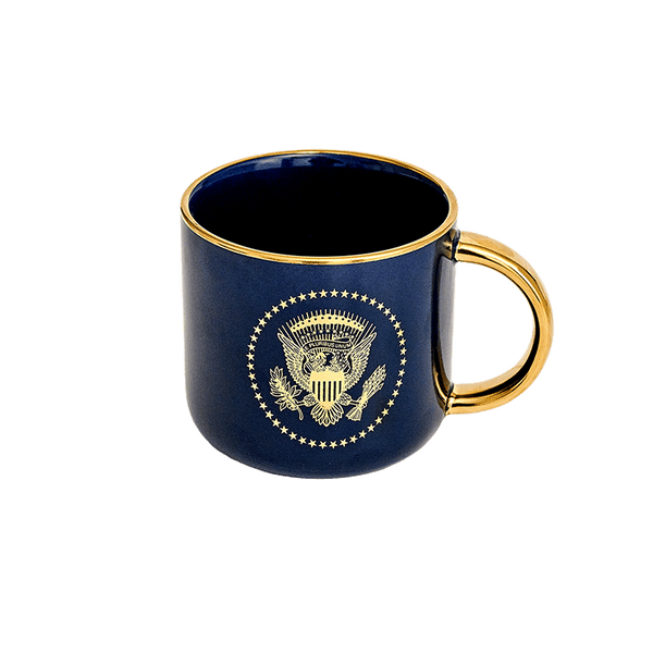 Mug with Truman Seal and Gold Trim - Navy – White House Historical
