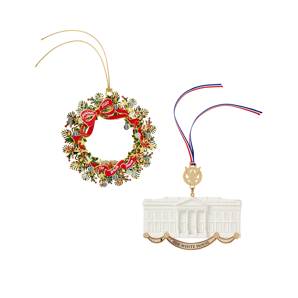 Official 2023 White House Christmas Ornament and Commemorative Ornament, Bundle