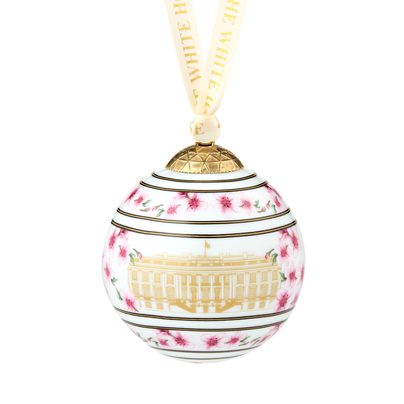 Cherry Blossom Fine Bone China 3" Bauble Ornament
