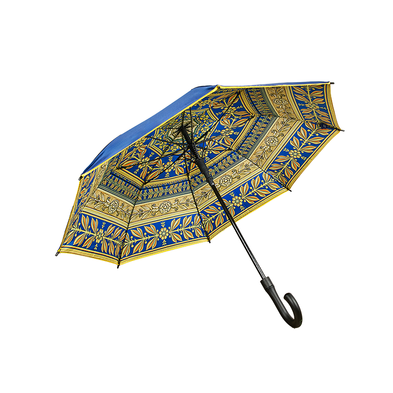 Blue Room Straight Umbrella with Printed Interior
