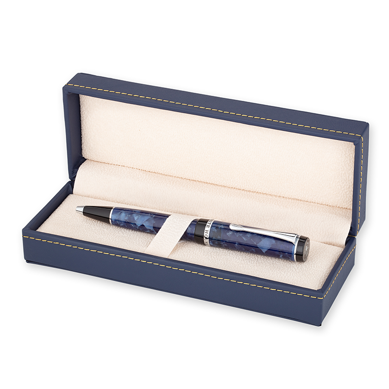 White House Marbleized Resin Rollerball Pen with Truman Seal - Boxed