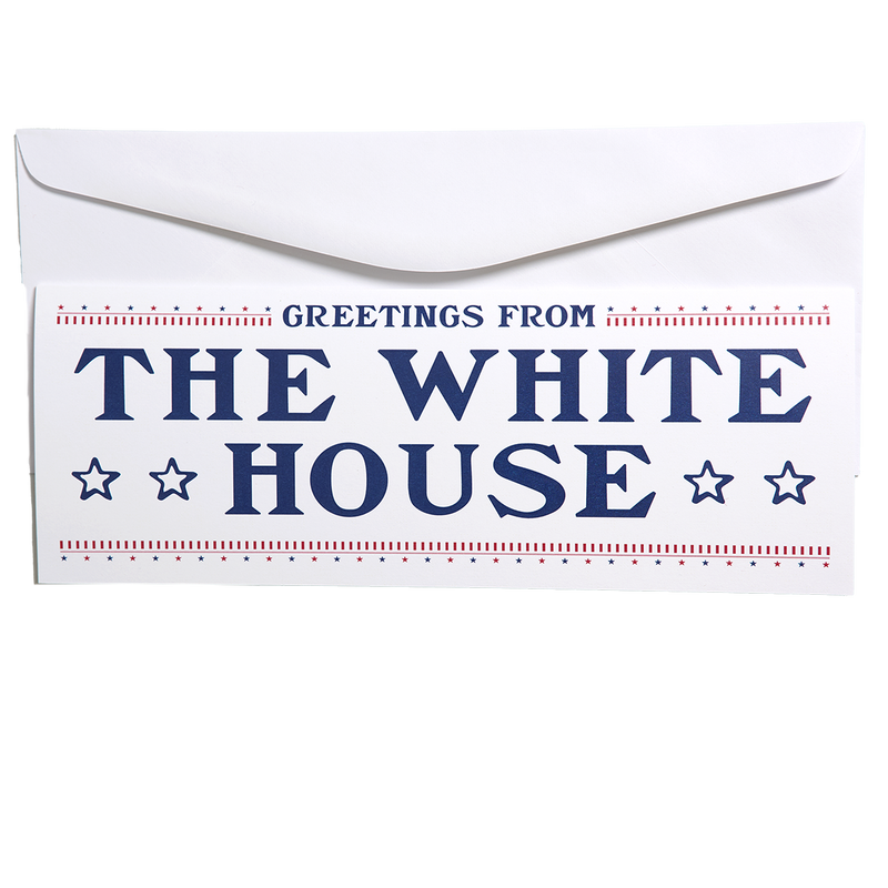 White House Greeting Card With 9" Truman Seal Pennant