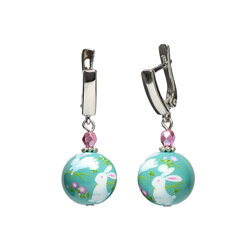 White House Bunnies Huggie Earring