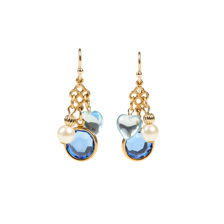Jacqueline Kennedy's Blue Room Drop Cluster Earrings - Front
