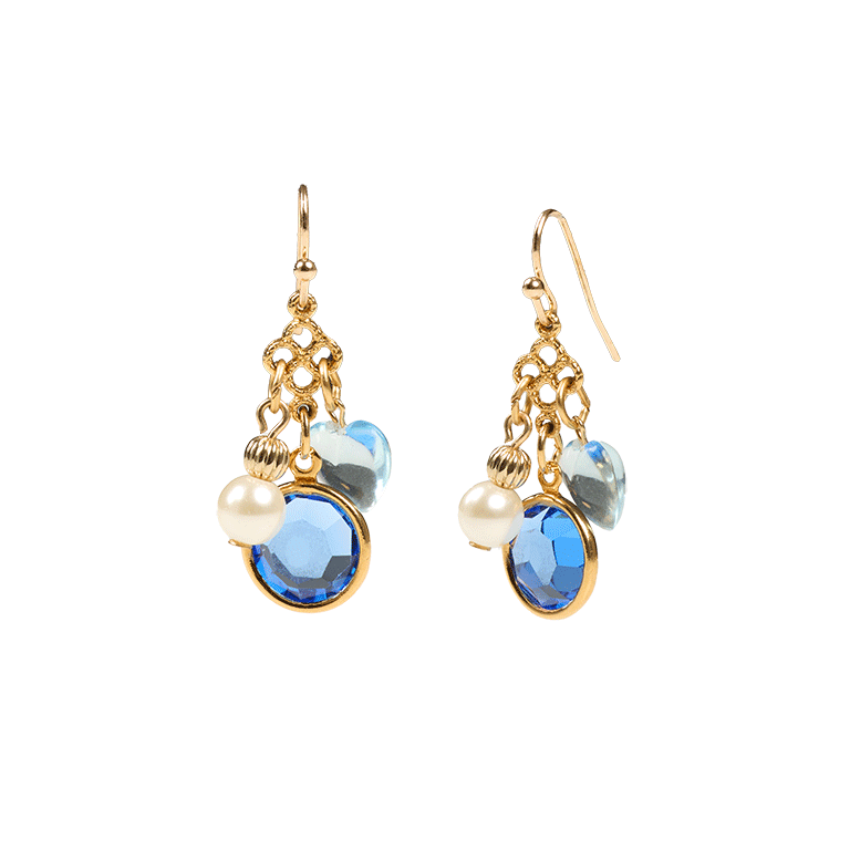 Jacqueline Kennedy's Blue Room Drop Cluster Earrings - Side