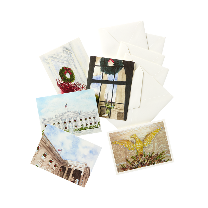 White House Festive Holiday Notecards