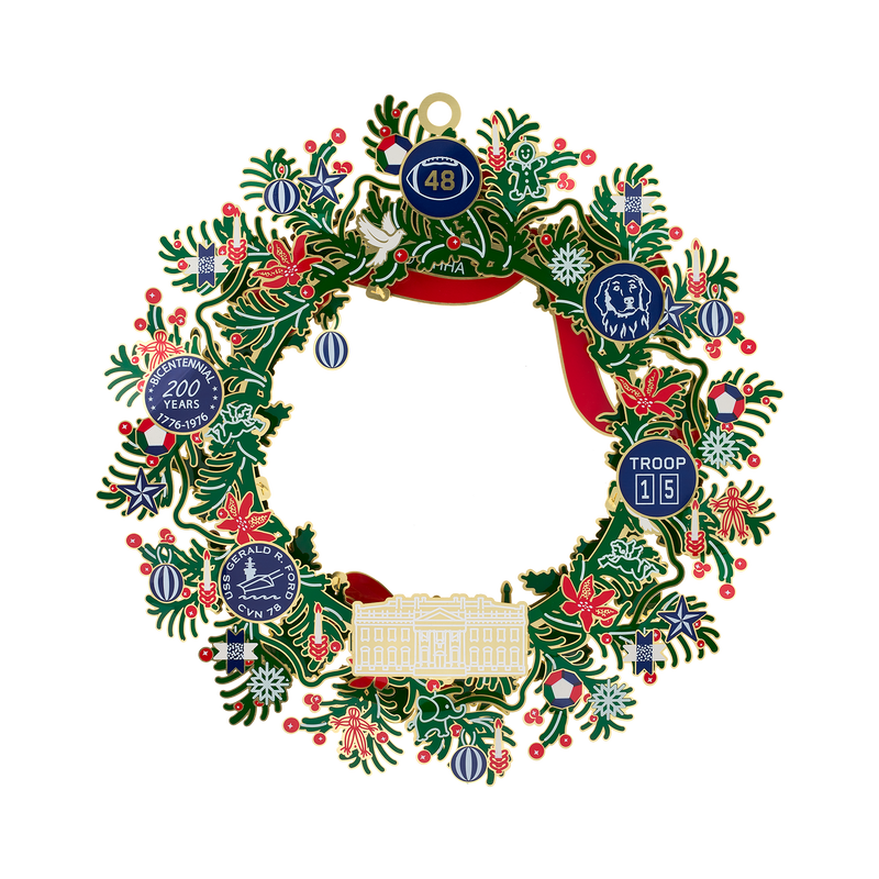 2023 Ornament Decorative Wreath (10”)