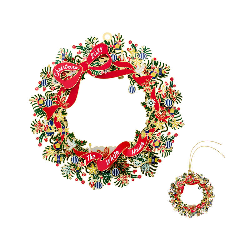 2023 Ornament Decorative Wreath (10”)
