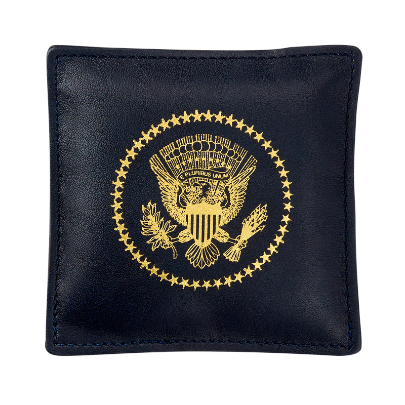 Navy Truman Seal Leather Paperweight