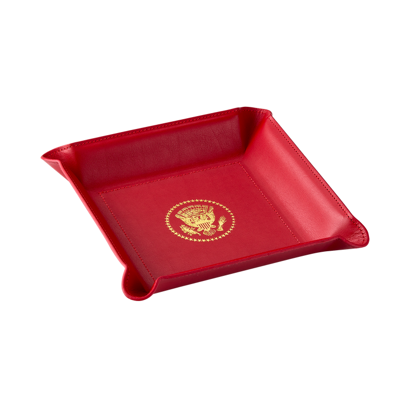 Red Truman Seal Valet Tray