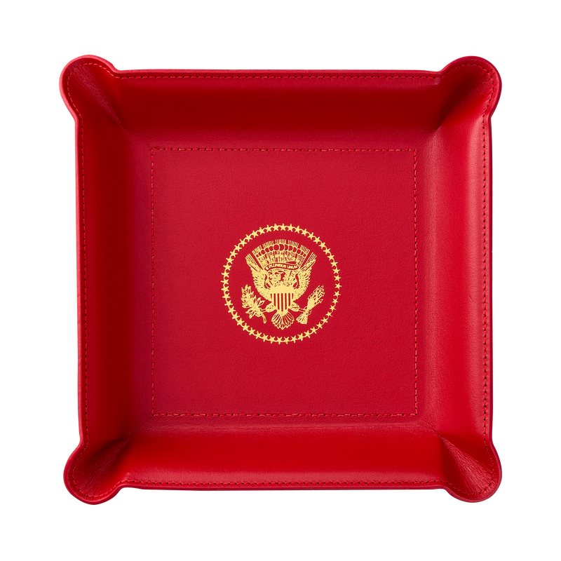 Red Truman Seal Valet Tray