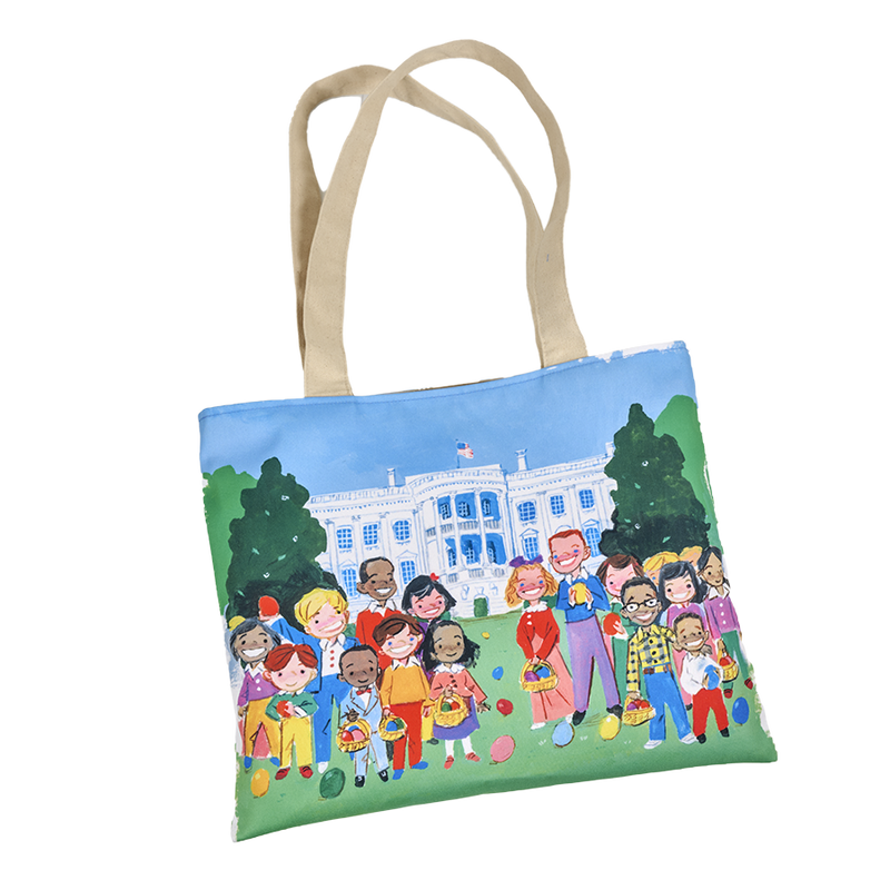 White House Illustrated Easter Tote