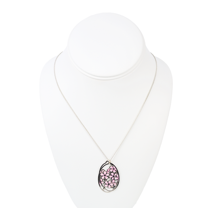 Cherry Blossom Layered Pendant Necklace