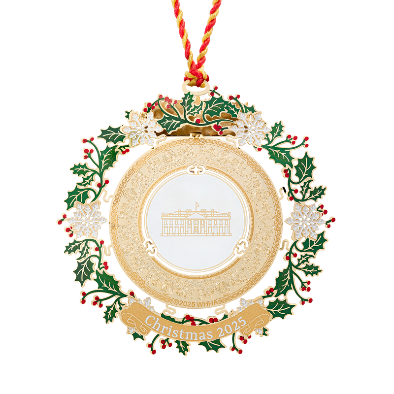 Official 2025 White House Christmas Ornament Back