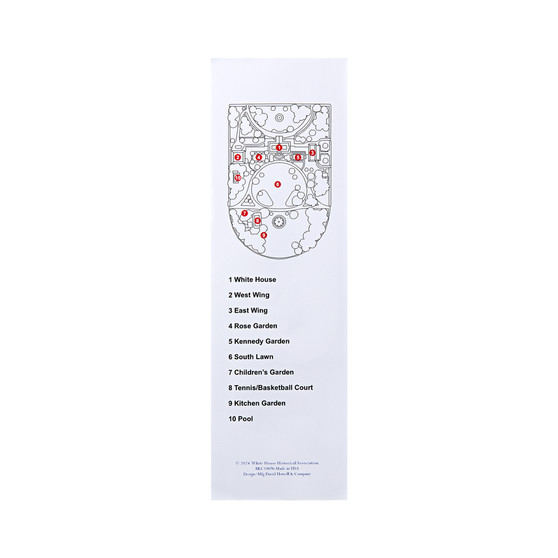 President's Park Illustrated Plated Brass Bookmark