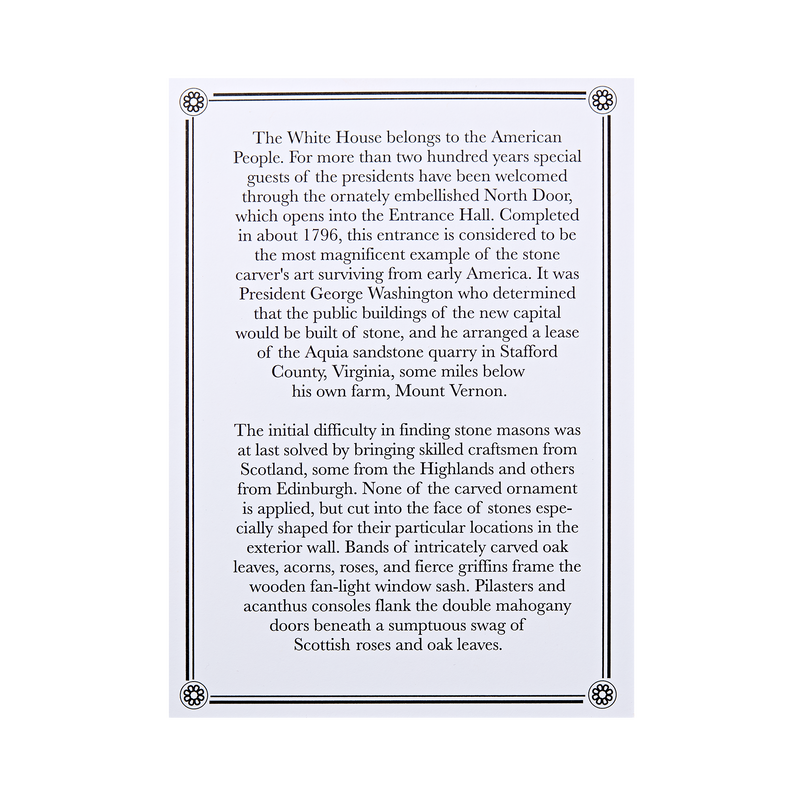 The Magnificent Door to the White House Bookmark in Gold