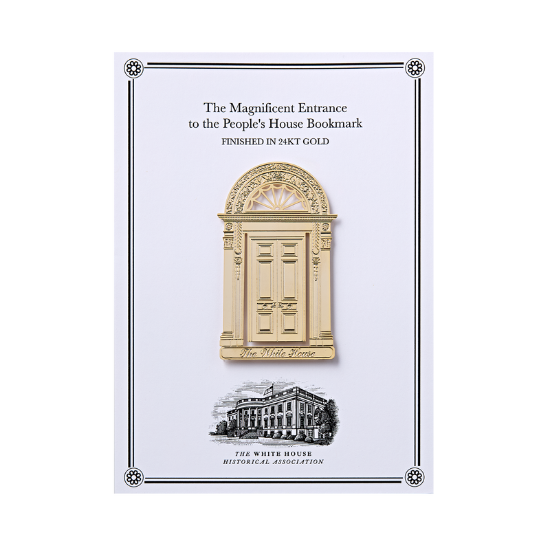 The Magnificent Door to the White House Bookmark in Gold