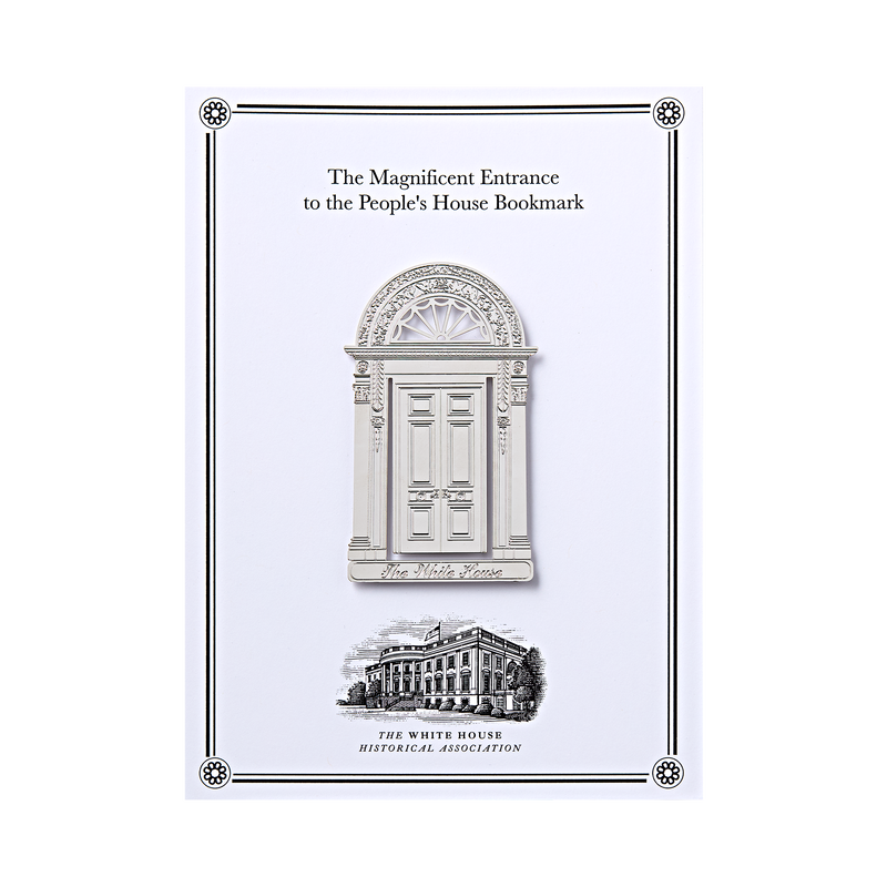 The Magnificent Door to the White House Bookmark in Silver
