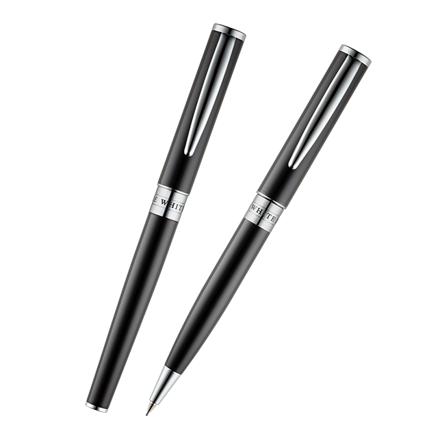 White House Slim Rollerball Pen and Mechanical Pencil Set