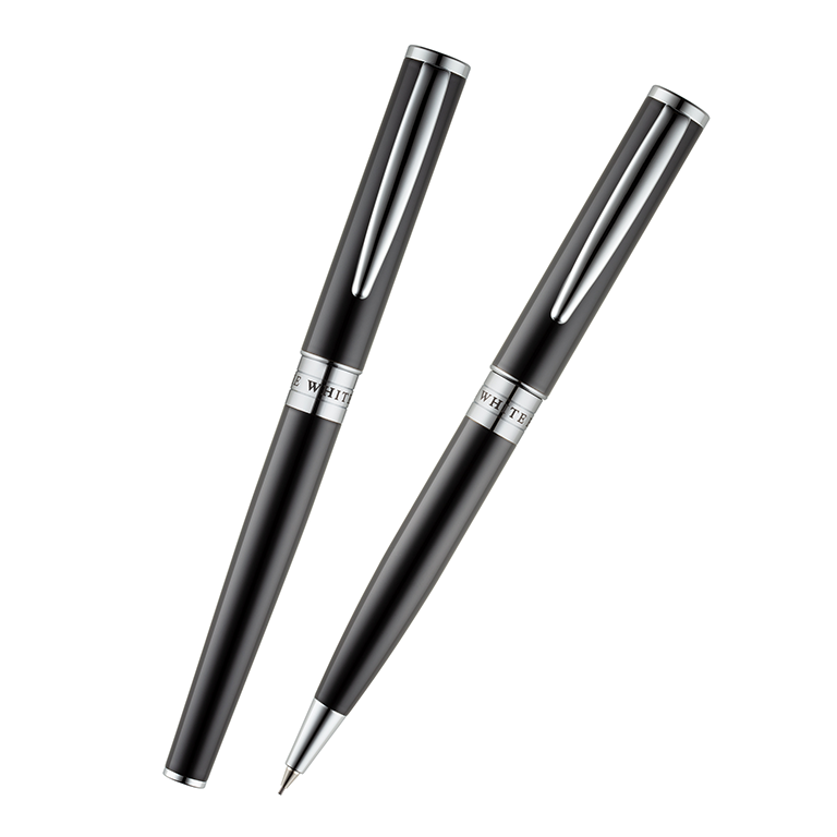 White House Slim Rollerball Pen and Mechanical Pencil Set