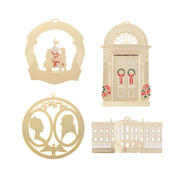 1985 to 1988 White House Christmas Ornaments, Sold as a Set of Four