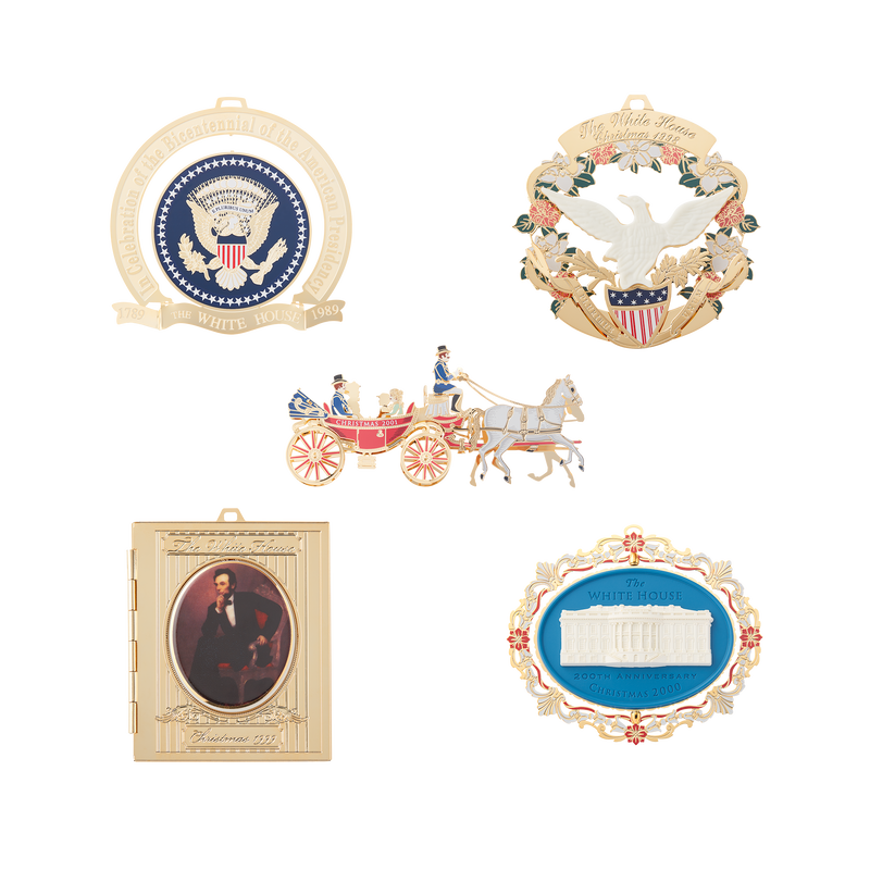 White House Christmas Ornament Set: 1989, 1998-2001