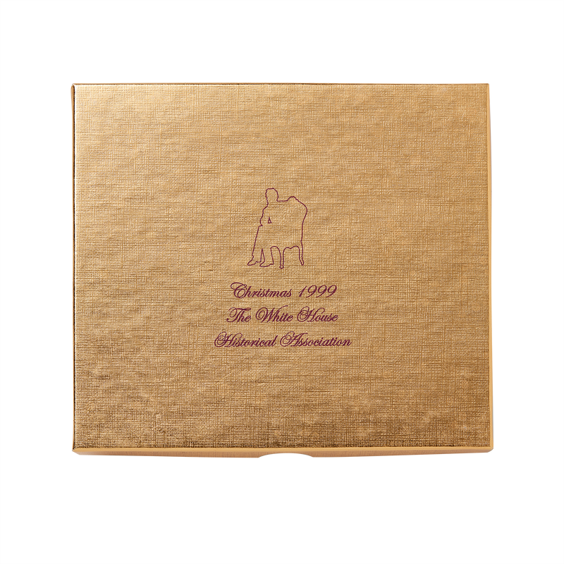 1999 White House Christmas Ornament, President Abraham Lincoln's Portrait-Front of Box