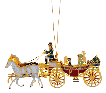k195r124 Sculpture House「聖母へ捧げる花」オブジェ 置物 2001 White House Christmas Ornament, A First Family's Carriage