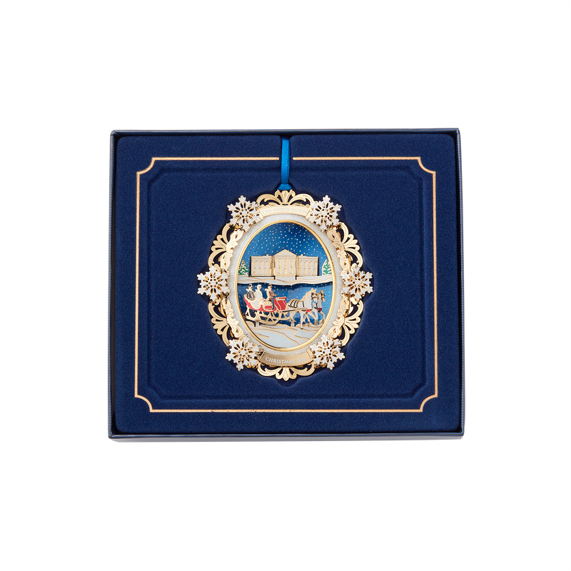 2004 White House Christmas Ornament, A First Family's Sleigh Ride-In Box