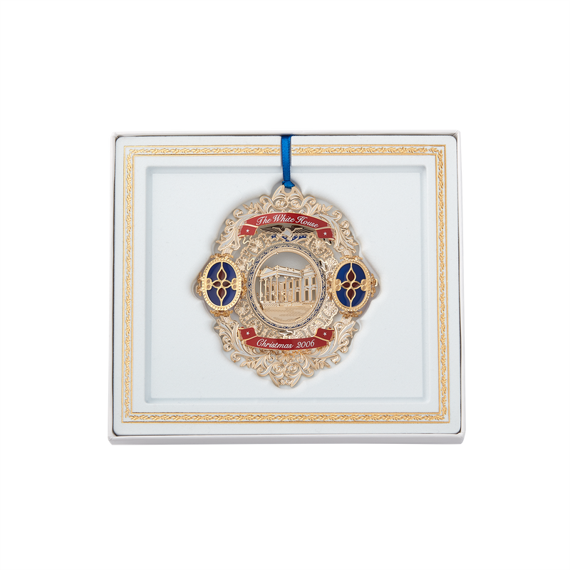 2006 White House Christmas Ornament, Tiffany Glass in the White House-In Box