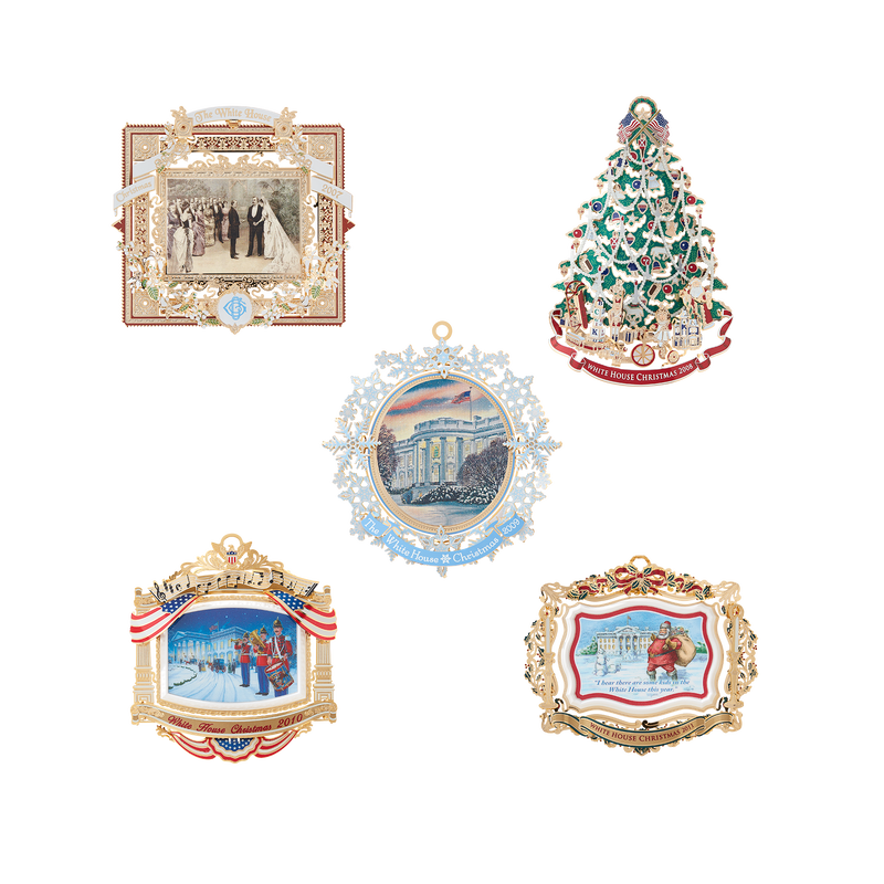 White House Christmas Ornament Set: 2007-2011