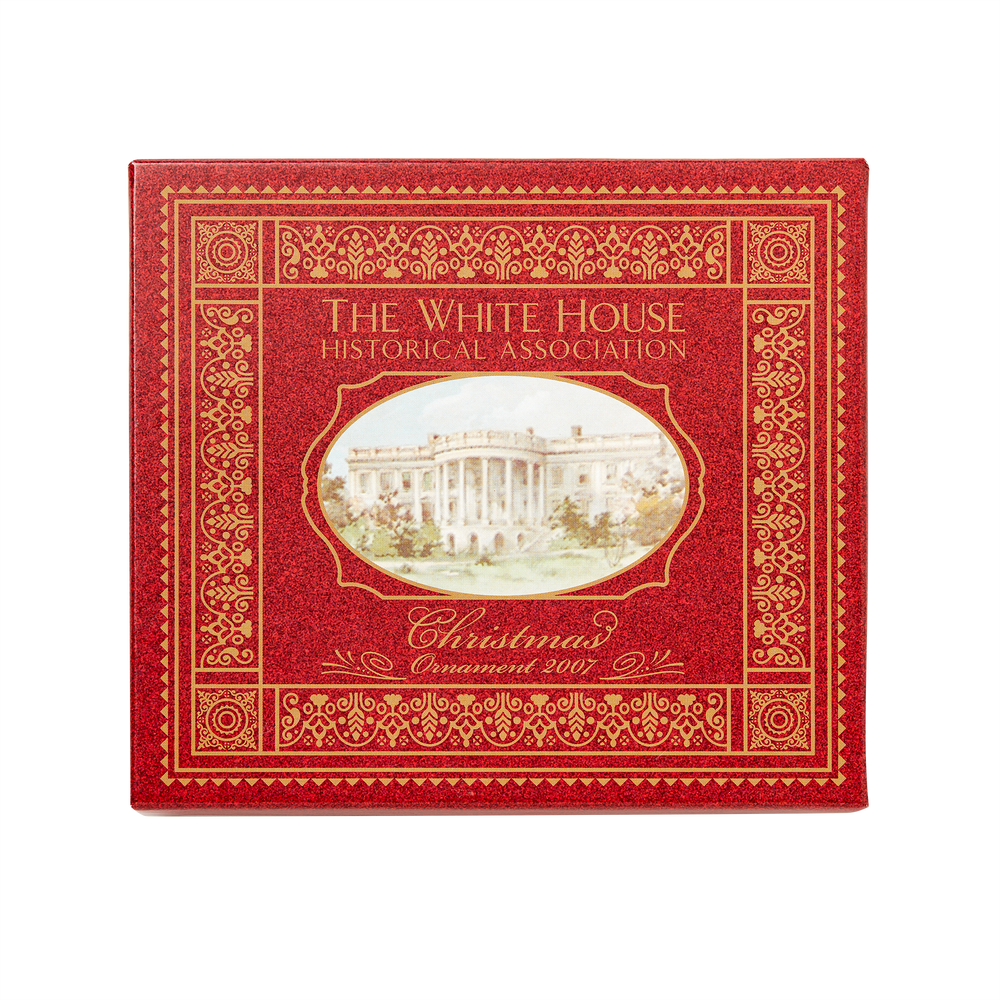 2007 White House Christmas Ornament, A President Marries in the White House-Box with Lid