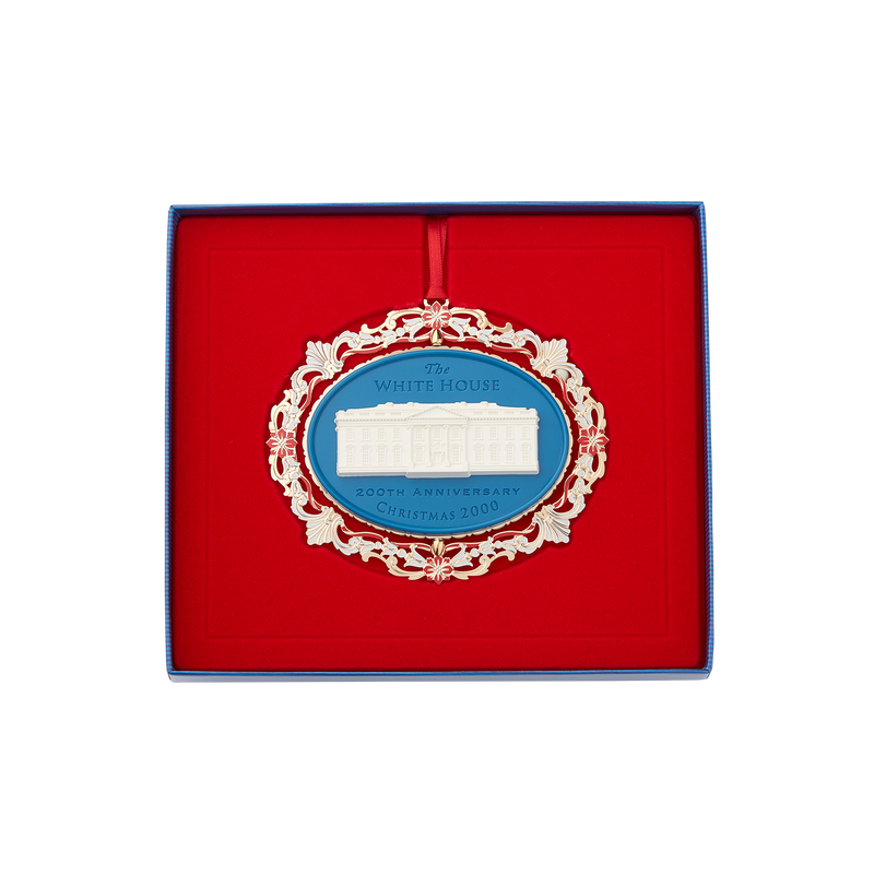 2000 White House Christmas Ornament, 200th Anniversary of the White House-In Box