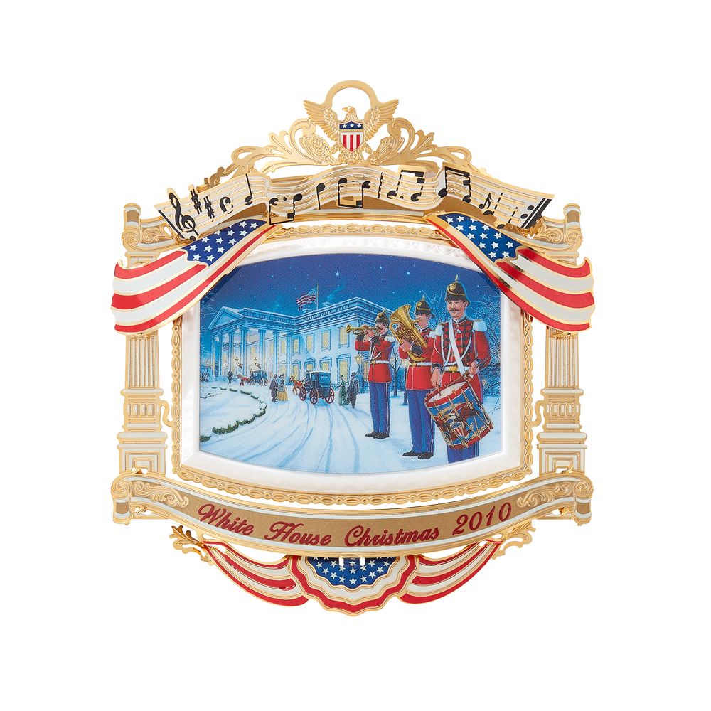 2010 White House Christmas Ornament, The U.S. Marine Band-Front