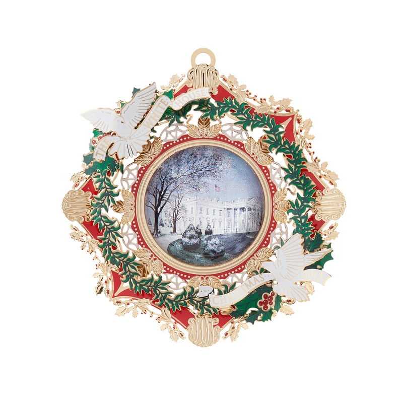 2013 White House Christmas Ornament-The American Elm Tree-Alternate Front