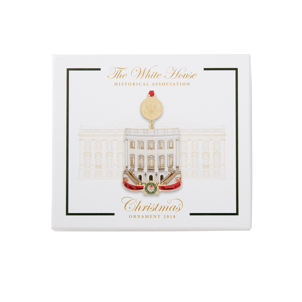 Official 2018 White House Christmas Ornament-Box with Lid