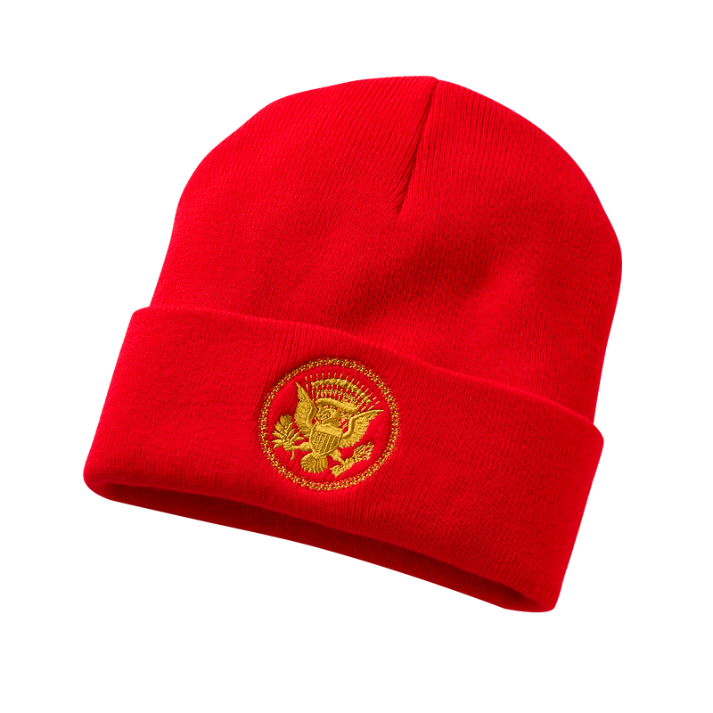 Red Truman Seal Beanie