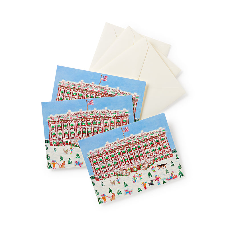 Fun Abounds at the Gingerbread White House Note Cards