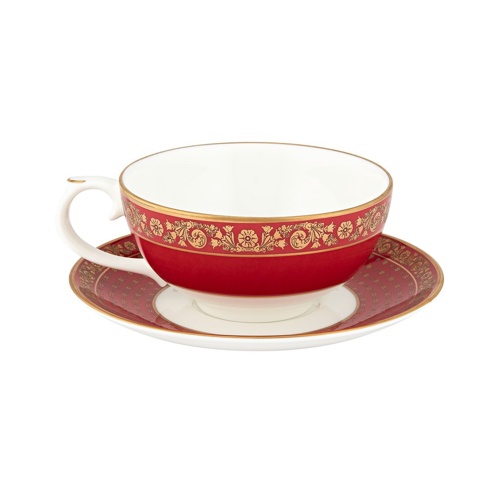 Red Room Tea for One-Teacup with saucer