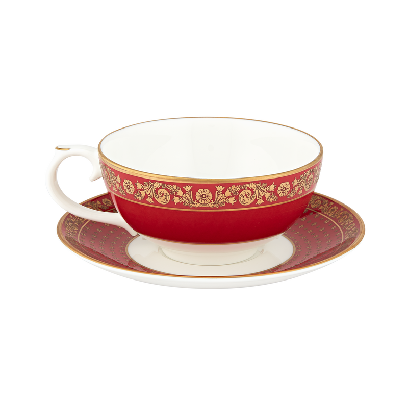 Red Room Tea for One-Teacup with saucer