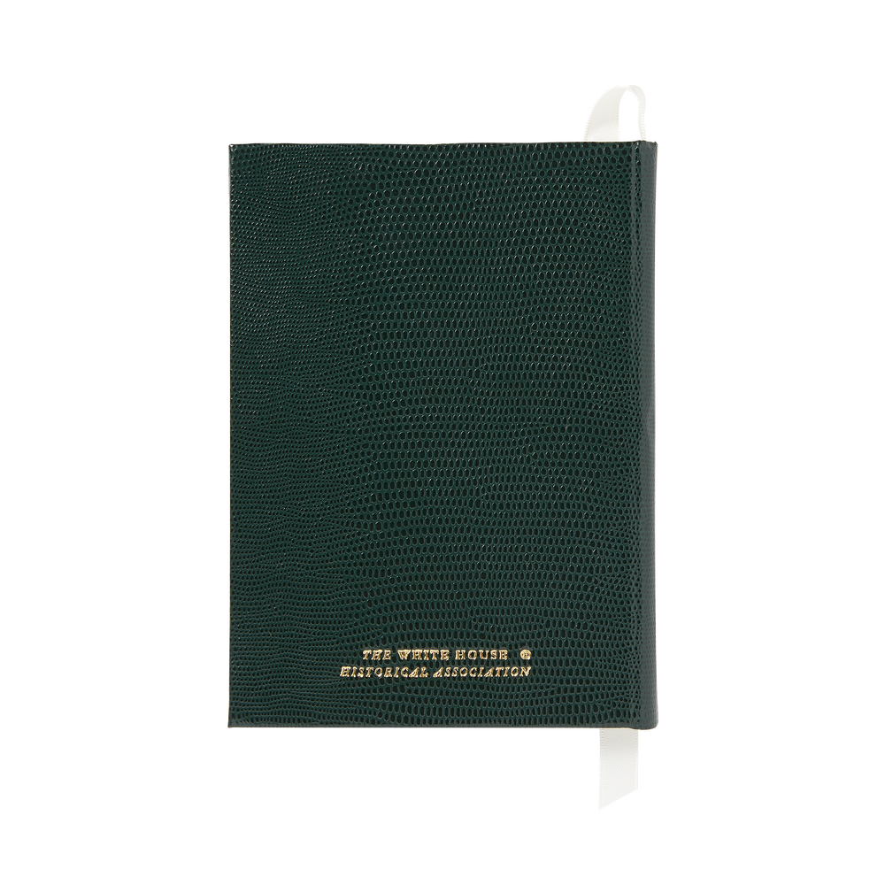 Small Emerald Green White House Notebook-Back