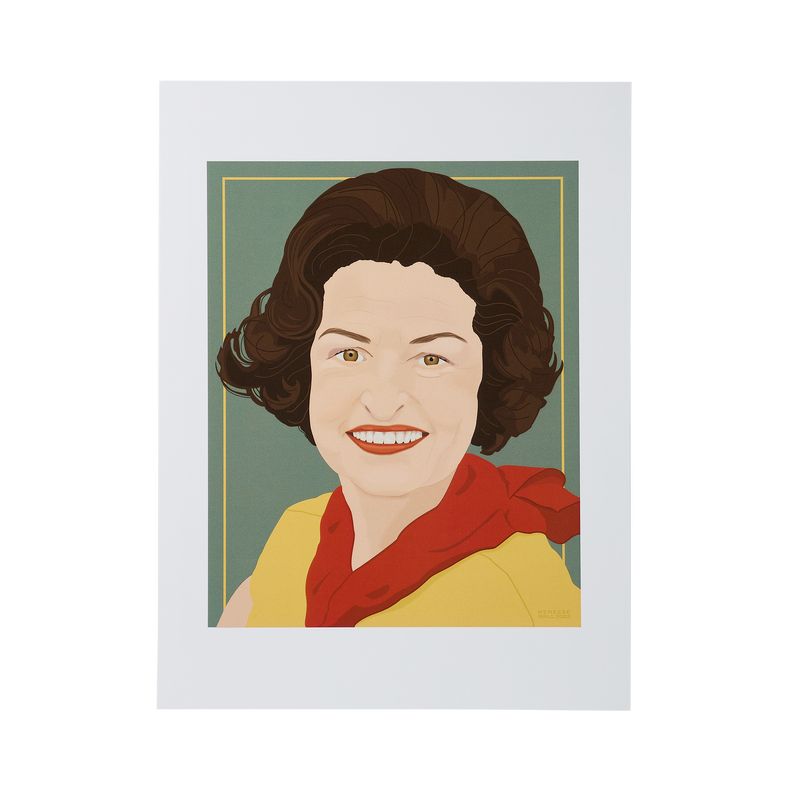 First Lady Portrait Art: Claudia "Lady Bird" Johnson Print