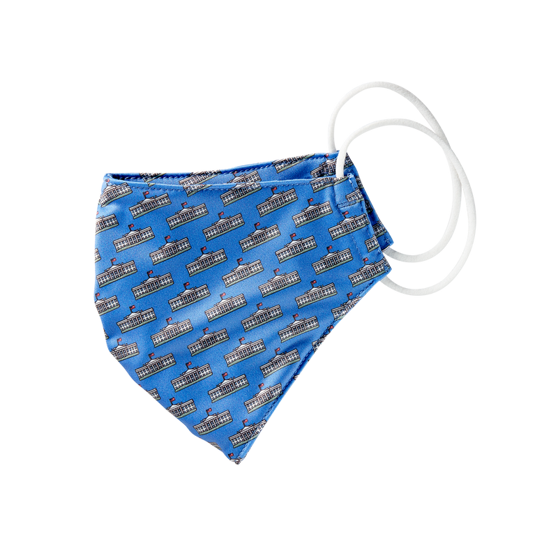 Vineyard Vines Light Blue White House Mask-Side