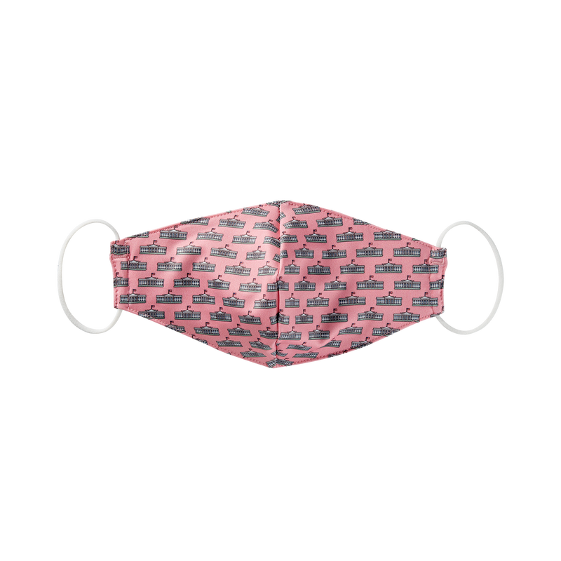 Vineyard Vines Pink White House Mask-Front