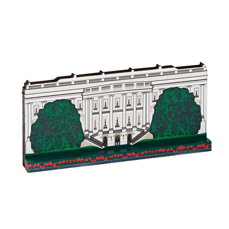 Small Wooden White House Plaque-front