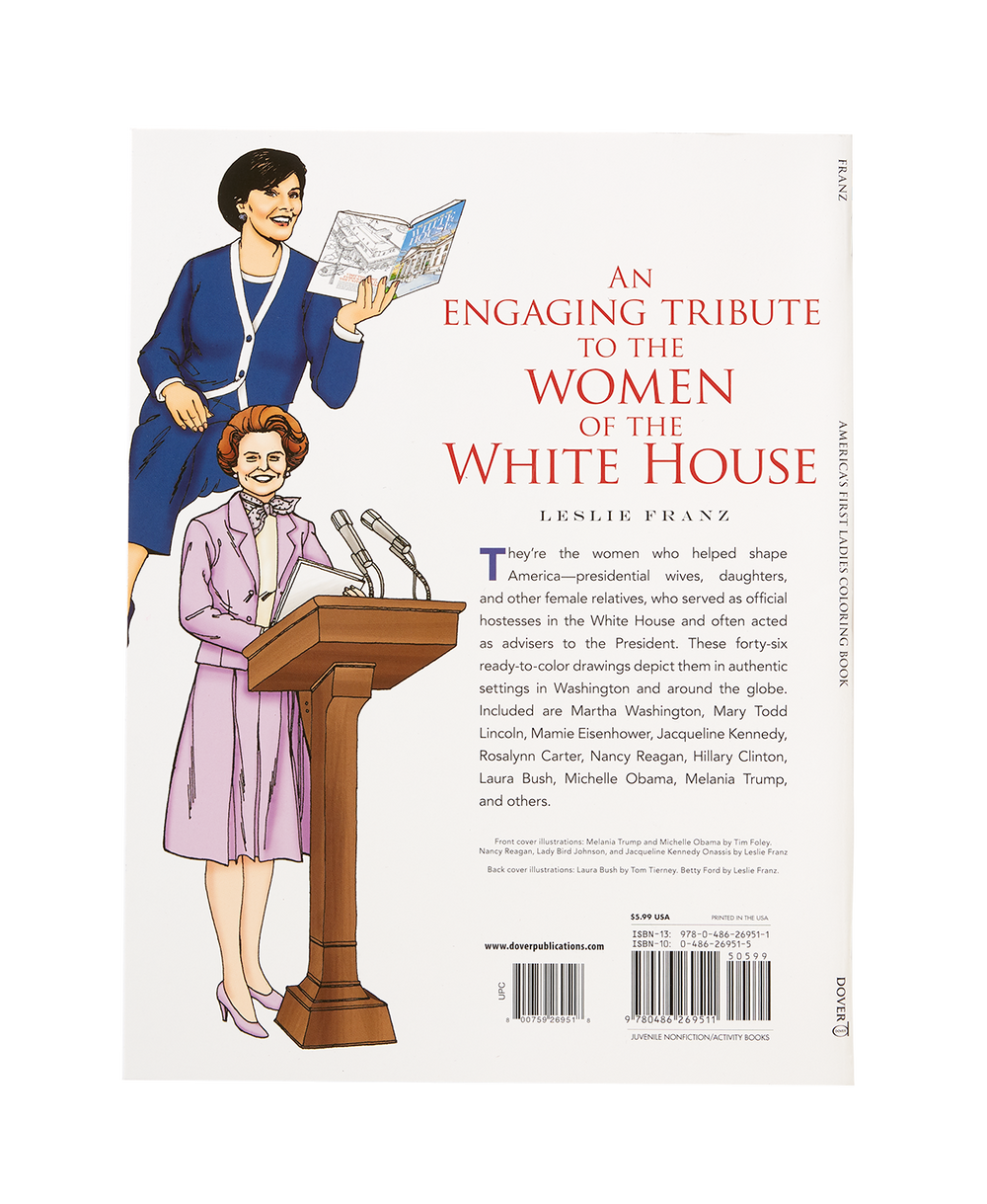 America's First Ladies Coloring Book-Back Cover