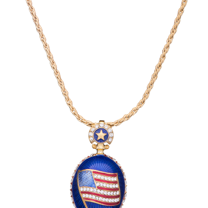 Presidential Cobalt Blue Egg Pendant-On Necklace Chain