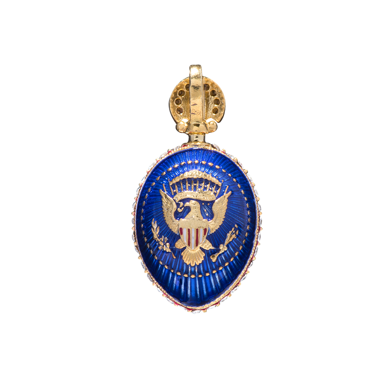 Presidential Cobalt Blue Egg Pendant-Back