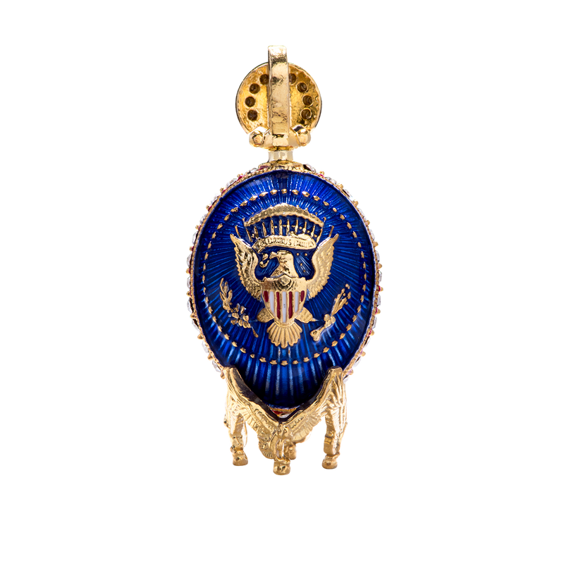 Presidential Cobalt Blue Egg Pendant-Back on Stand
